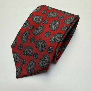 Tom James Red Paisley‎ Necktie Mens
